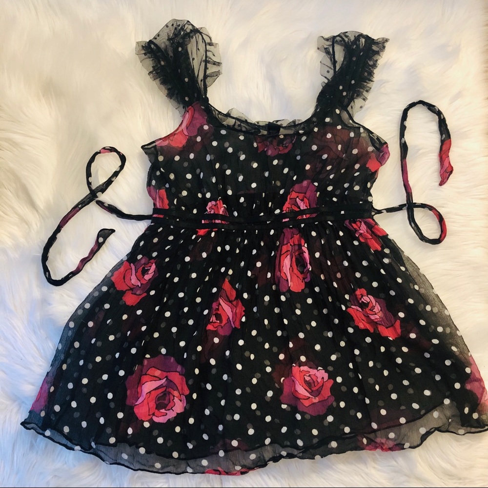 Anna Sui Y2K Vintage - 100% silk sheer top